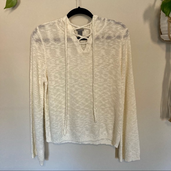 Cream knit hoodie - Picture 1 of 3